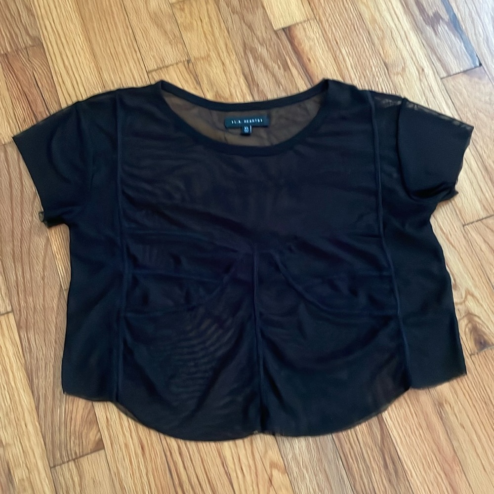 PacSun LA Hearts mesh top with corset detail